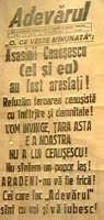 Remember - primul numar al ziarului "Adevarul" de Arad 22 Decembrie 1989