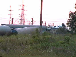 Accidentul feroviar a produs importante daune - Virtual Arad News (c)1999