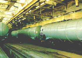 Vagon cisterna fabricat la Astra Arad - Virtual Arad News (c) 1999