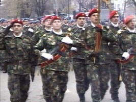 Parada batalionului mixt