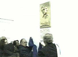 Dezvelirea plachetei lui Mihai Ruja