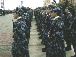 Juramant la Unitatea de Jandarmi de la Vladimirescu