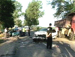 Masina politiei a fost implicata intr-un accident rutier