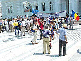 Protestul PUR a adunat putini participanti