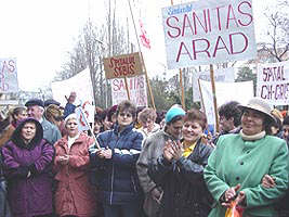 Sindicatul Sanitas a trecut din nou la proteste