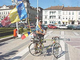 Batranul din Targu Jiu in drum spre Tebea s-a oprit la Arad