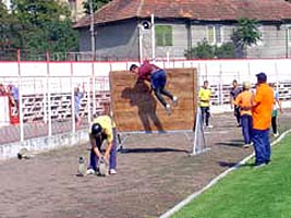 Concursul pompierilor militari desfasurat pe stadionul UTA