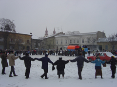 Hora Unirii la Piata Pompierilor