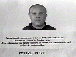 Portret robot prezentat de politie a urmaritului de la Pecica
