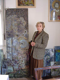 Profesoara Aurelia Bobocel a realizat cea mai mare icoana pe sticla