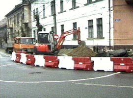 Au inceput lucrarile la sensul giratoriu de pe strada Horea