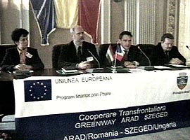 Manifestare de cooperare transfrontaliera in proiectul "Greenway Arad Szeged"