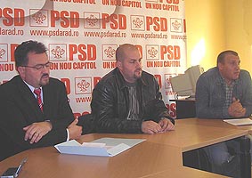 Conducatorii PSD - Remetean, Caprar si Melinte au convocat o conferinta de presa