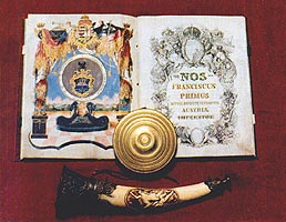 Diploma cand Aradul a devenit in 1834 oras liber regesc