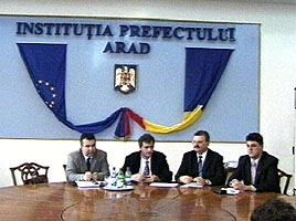 Secretarul de stat din Ministerul Economiei - Bogos Zsolt s-a intalnit cu oficialitatile aradene