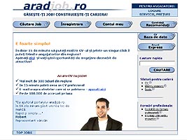 Pagina de Internet AradJob.ro