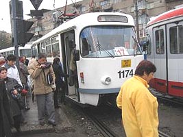 Circulatia tramvaielor a fost oprita o ora