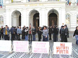 Protestul pietarilor de la Piata "Mihai Viteazul"