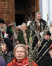 Duminica Floriilor sarbatorita la Catedrala Catolica din Arad