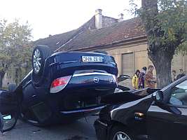 Un accident in lant a avut loc in aceasta dimineata pe strada Cosbuc
