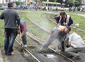 Vor fi incepute lucrarile la linia de tramvai spre strada Stefan cel Mare