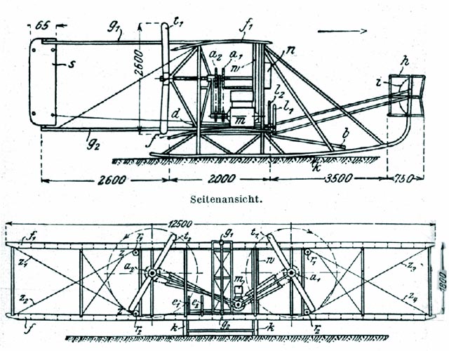 Doua schite aparute in lucrarea Moderne Flugzeuge in Wort und Bild (Heinz Erblich - 1914)