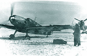 Me 109 E-uri pe Karpovka (Stalingrad), iarna 1942 (foto obtinuta prin bunavointa d-lui Toader Tudor - Bucuresti)