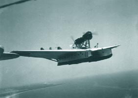 Hidroavion bimotor Savoia - 55 al Aviatiei romane