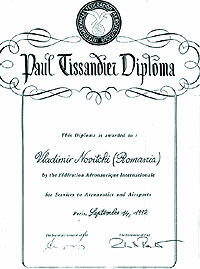 Diploma "Paul Tissandier"