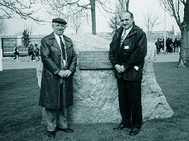 Constantin Manolache participand, in Franta, La Montesson, la inaugurarea Pietei Traian Vuia, unde se afla si bustul inventatorului