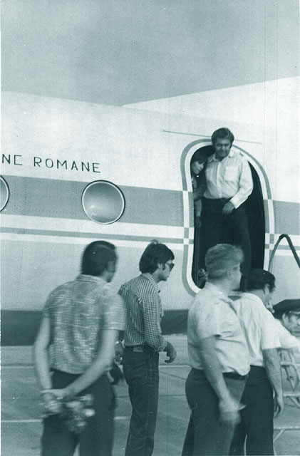 Dupa cursa, coborand din AN-24